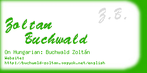 zoltan buchwald business card